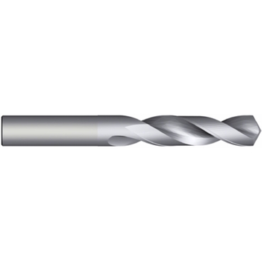 VHM Extra short drill bit with cylindrical shank DIN 6539 uncoated 2.5xD type R120